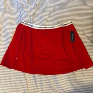NWT: Tommy Hilfiger Red Mini Skirt with Logo Waistband: ADORABLE ♥️ REDUCED 😊